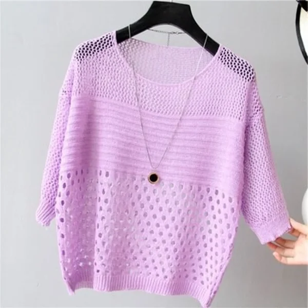 Spring and Summer Ice Silk Knitted Vest Top - Image 5