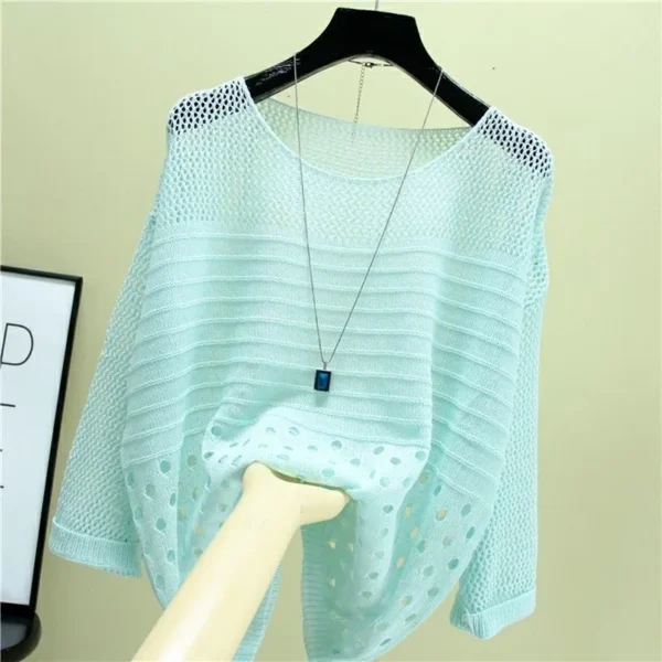 Spring and Summer Ice Silk Knitted Vest Top - Image 4