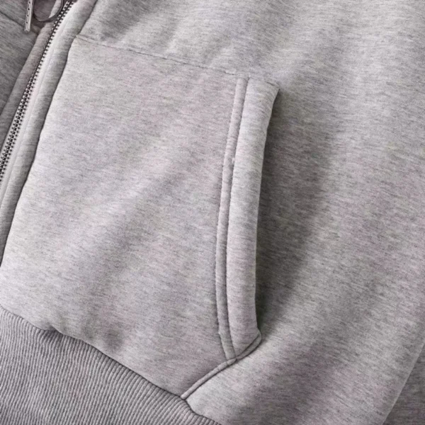 Ready Stock Women’s Velvet Plush Jacket – Warm Winter Hoodie Coat - Image 5