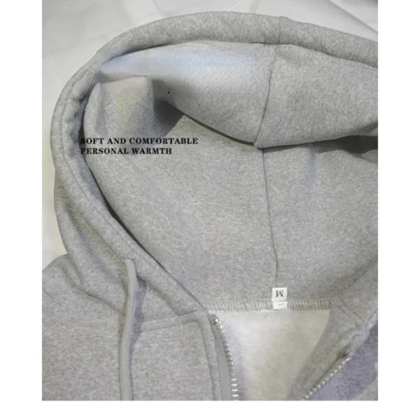 Ready Stock Women’s Velvet Plush Jacket – Warm Winter Hoodie Coat - Image 6